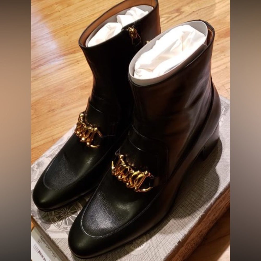 Gucci Horsebit Chain Loafer Boots 10/5/11 US